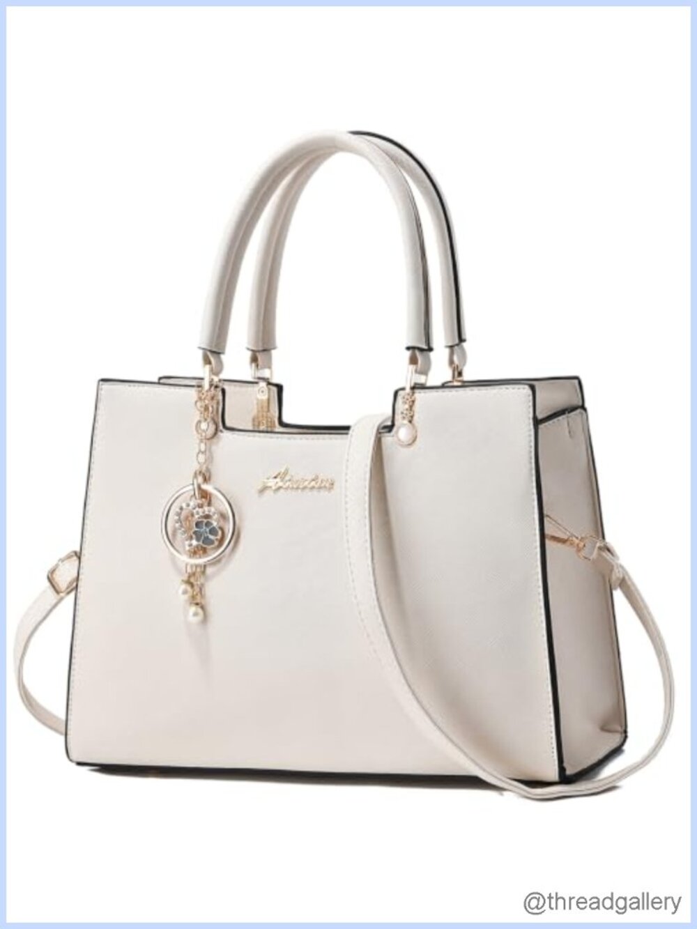 PU Leather Satchel Tote Bag Crossbody Top Handle Adjustable Strap Women
